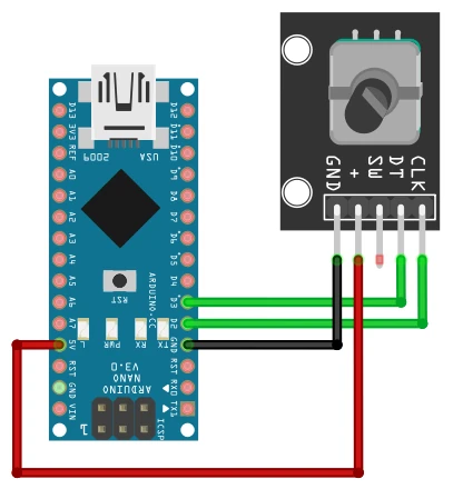 Rotary Encoder Beschaltung mit Arduino Nano